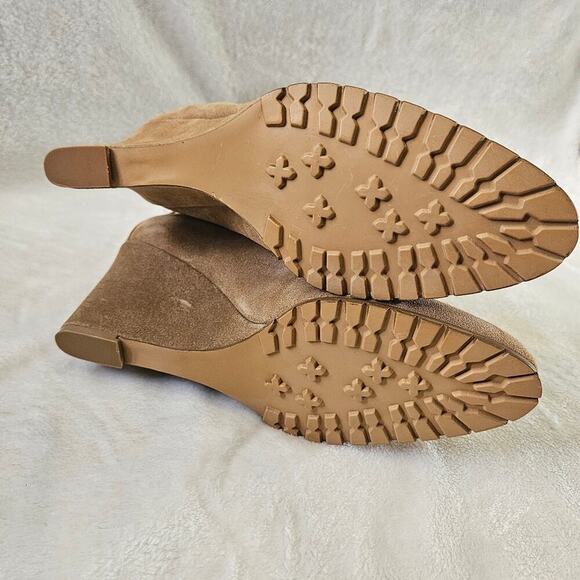 Colin Stuart Wedge Boots Womens Size 8 Tan Suede Lace-Up Warm - Picture 12 of 12